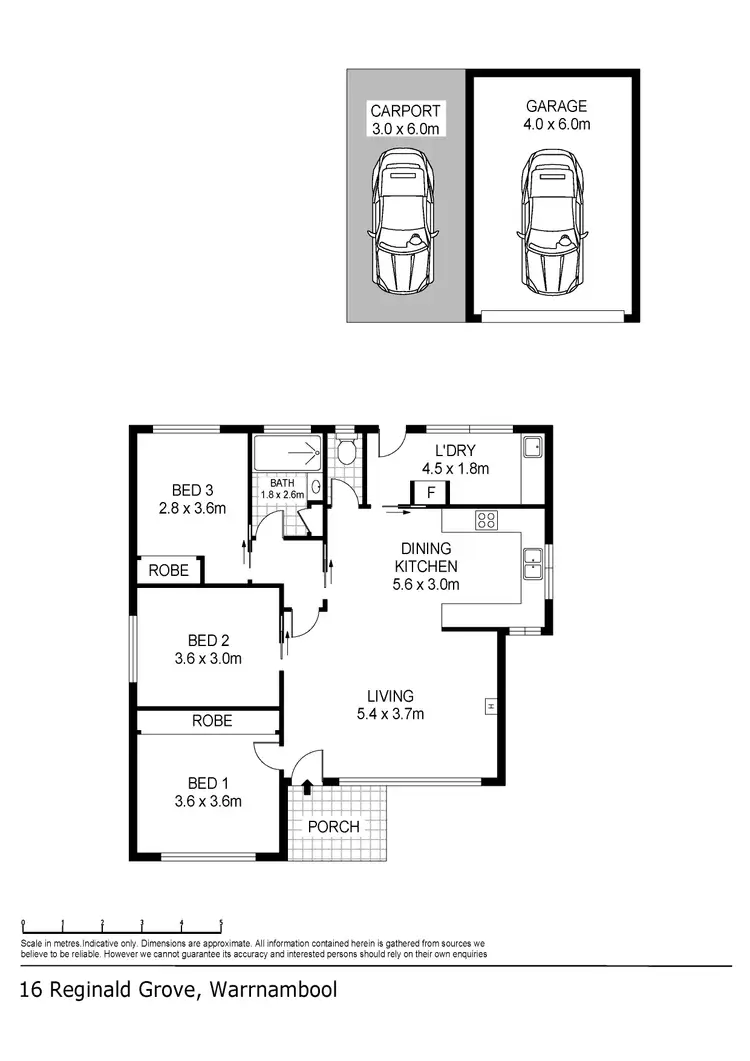 Floorplan of Homely house listing, 16 Reginald Grove, Warrnambool VIC 3280