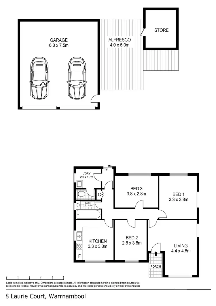 Floorplan of Homely house listing, 8 Laurie Court, Warrnambool VIC 3280