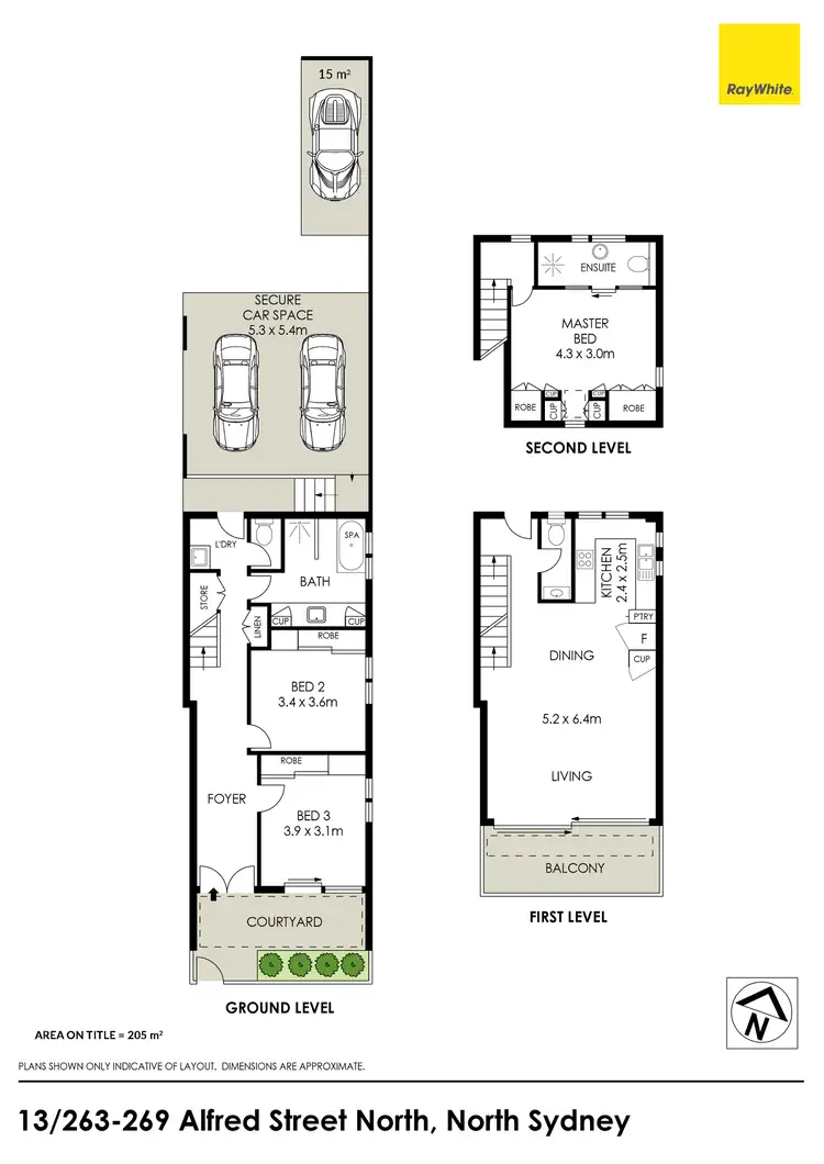 Floorplan of Homely townhouse listing, 13/263-269 Alfred Street North (Enter via Whaling Road), North Sydney NSW 2060