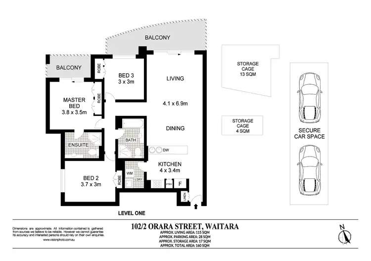 Floorplan of Homely apartment listing, 102/2-10 Orara Street, Waitara NSW 2077