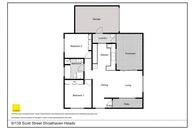 Floorplan of Homely villa listing, 6/139 Scott Street, Shoalhaven Heads NSW 2535