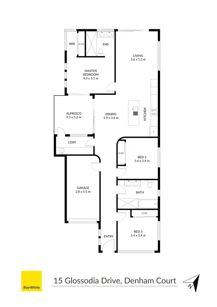 Floorplan of Homely house listing, 15 Glossodia Drive, Denham Court NSW 2565