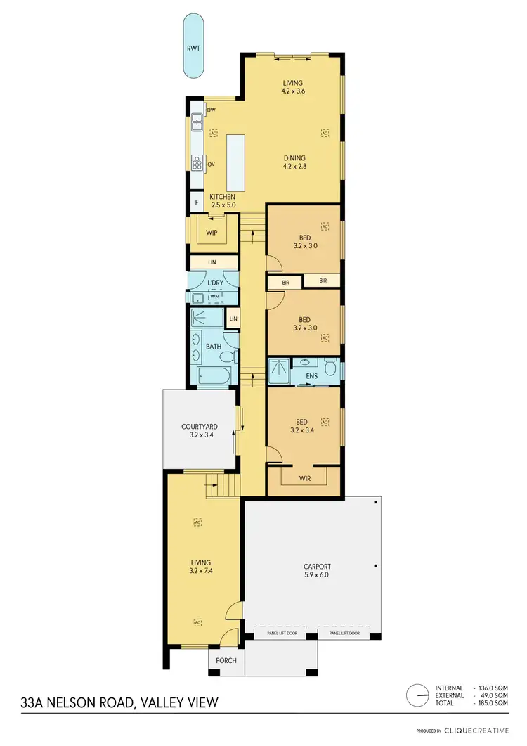 Floorplan of Homely house listing, 33A Nelson Road, Valley View SA 5093