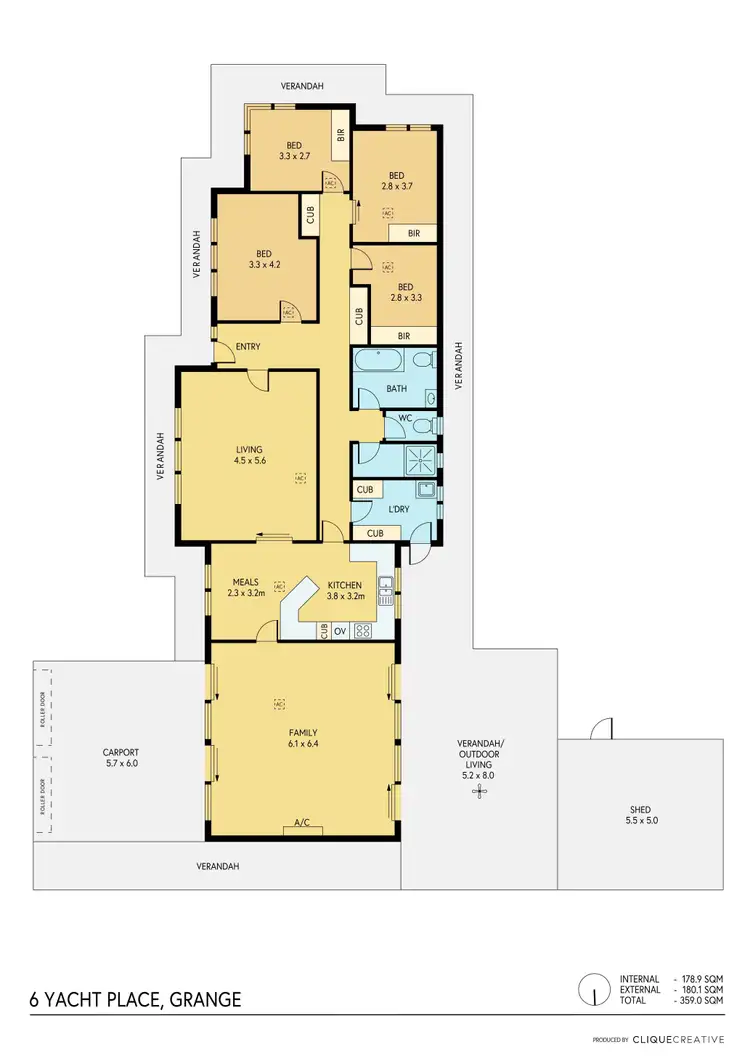 Floorplan of Homely house listing, 6 Yacht Place, Grange SA 5022