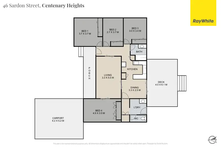 Floorplan of Homely house listing, 46 Sardon Street, Centenary Heights QLD 4350