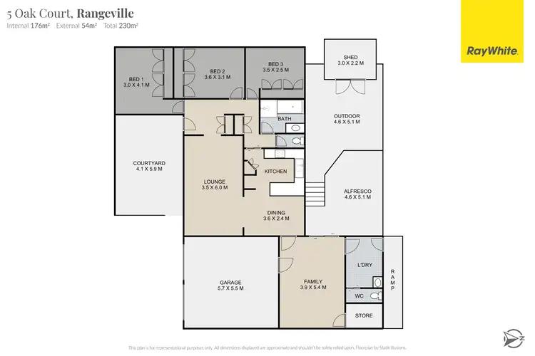 Floorplan of Homely house listing, 5 Oak Court, Rangeville QLD 4350