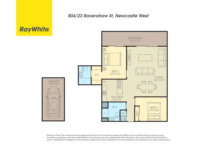 Floorplan of Homely apartment listing, 804/23 Ravenshaw Street, Newcastle West NSW 2302