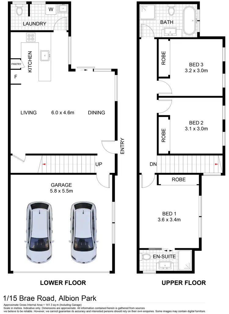 Floorplan of Homely townhouse listing, 1/15 Brae Road, Albion Park NSW 2527