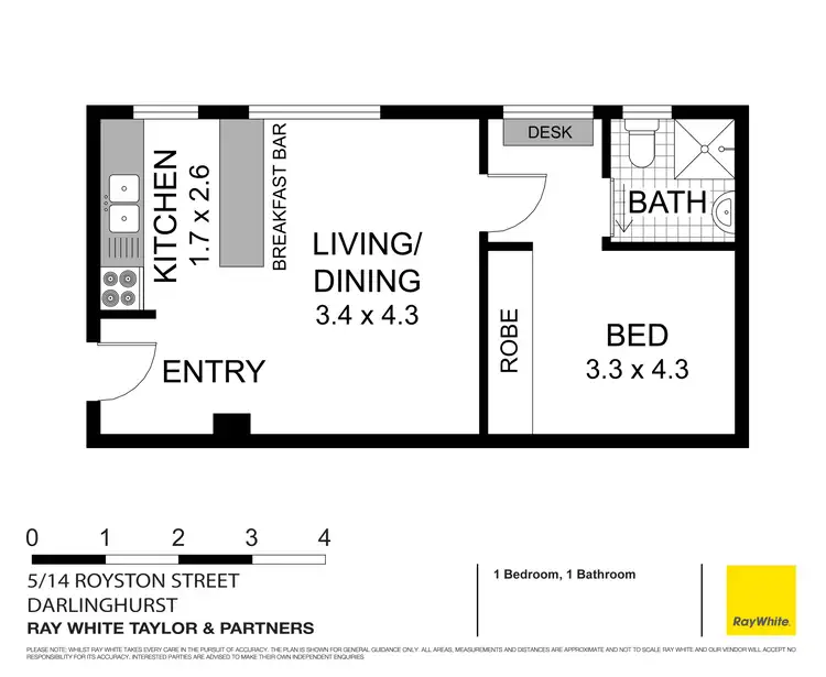 Floorplan of Homely apartment listing, 5/14 Royston Street, Darlinghurst NSW 2010