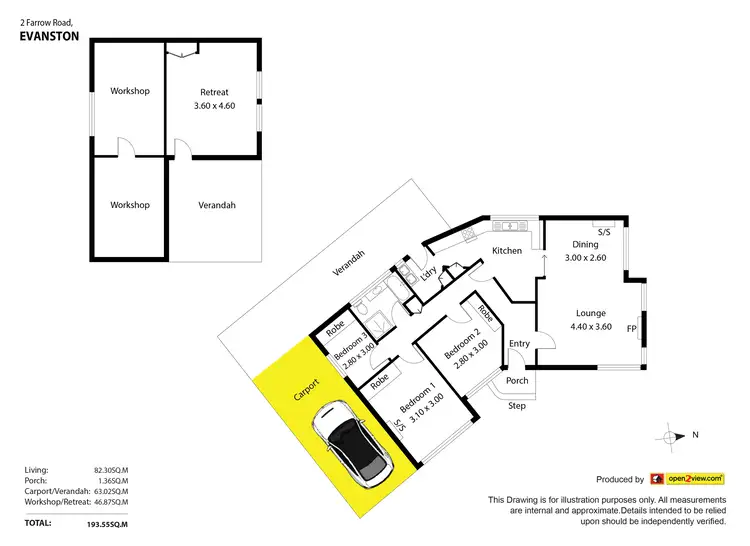 Floorplan of Homely house listing, 2 Farrow Road, Evanston SA 5116