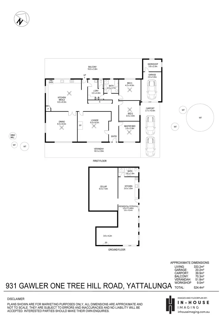 Floorplan of Homely house listing, 931 Gawler One Tree Hill Road, Yattalunga SA 5114