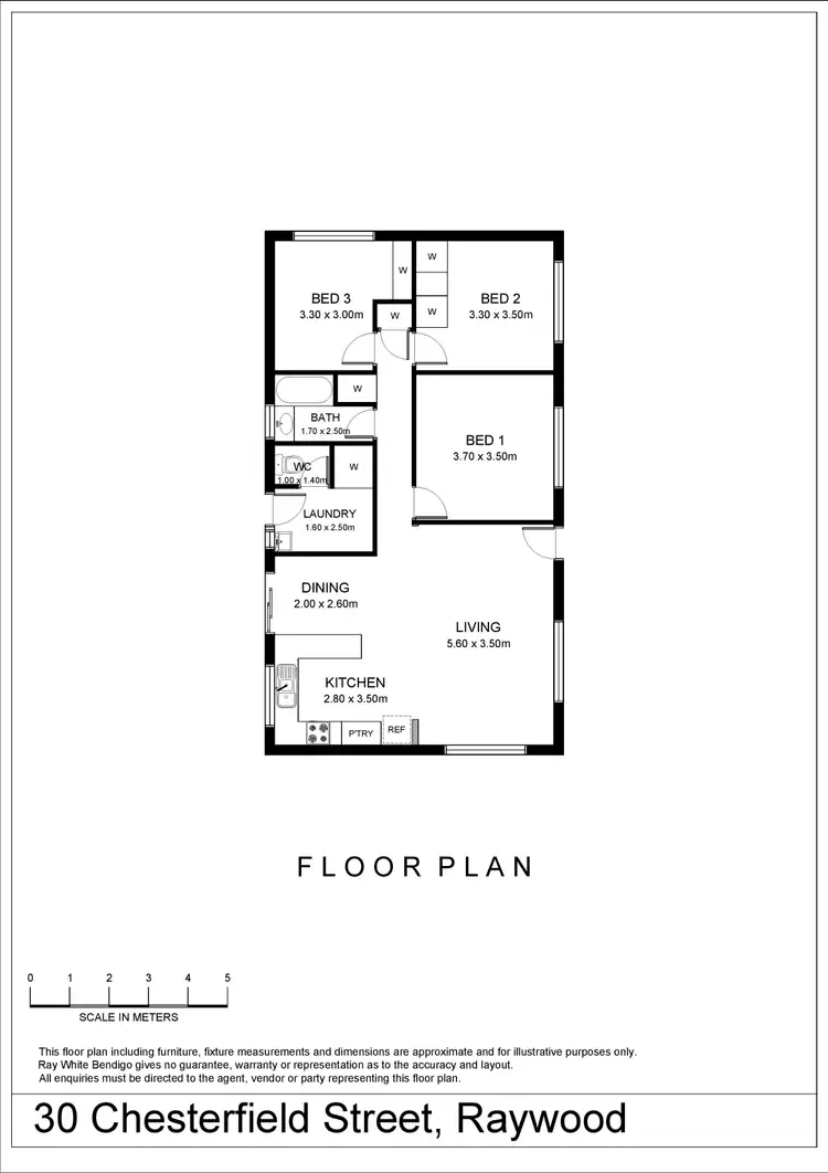 Floorplan of Homely house listing, 30 Chesterfield Street, Raywood VIC 3570