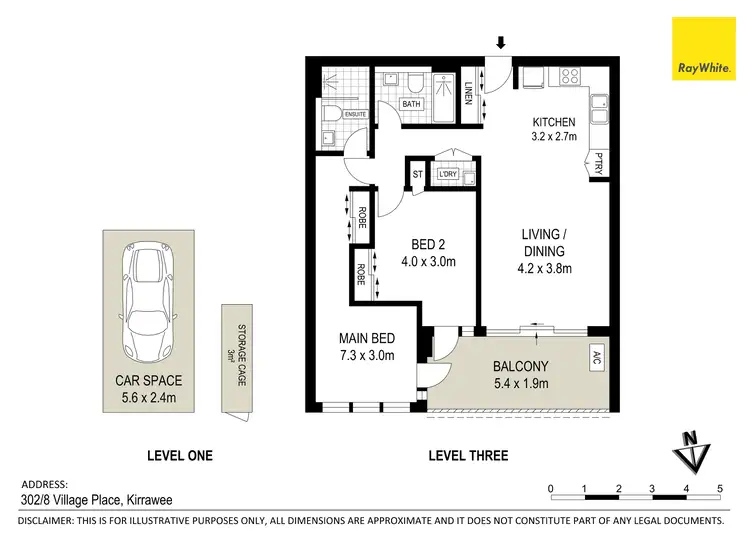 Floorplan of Homely apartment listing, 302/8 Village Place, Kirrawee NSW 2232