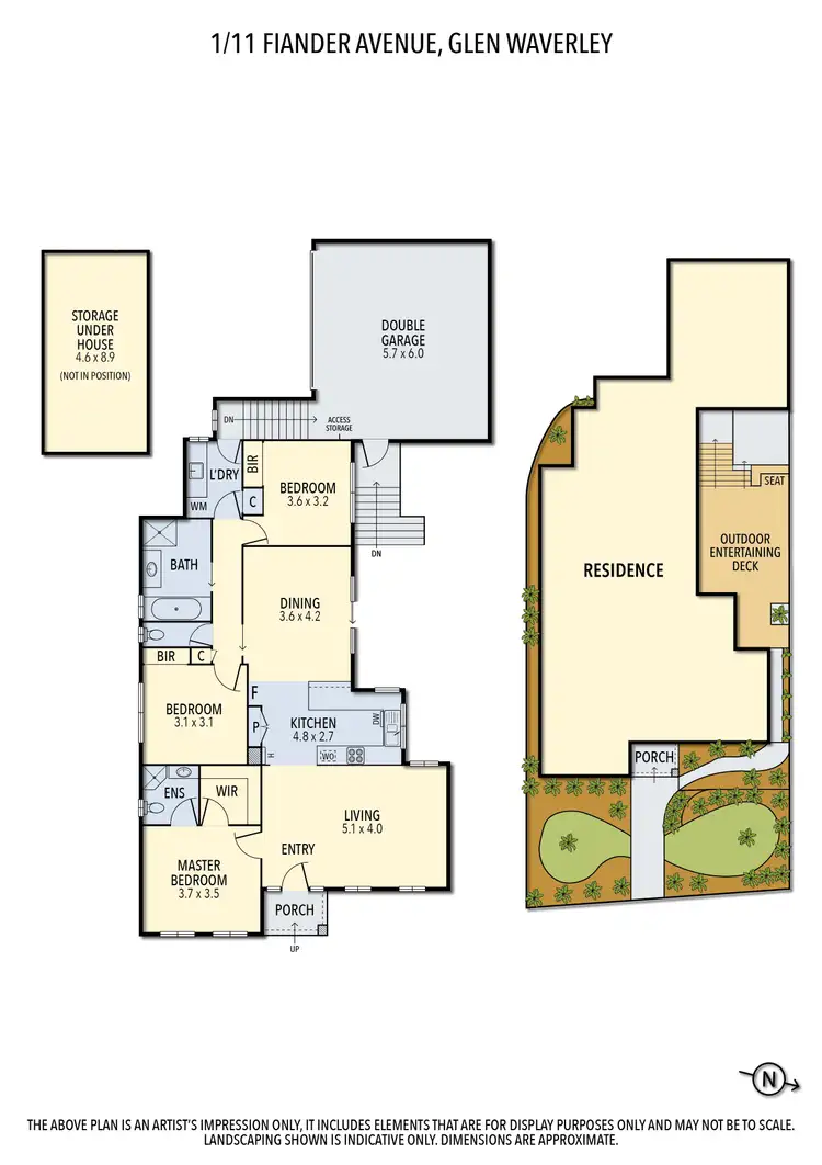 Floorplan of Homely townhouse listing, 1/11 Fiander Avenue, Glen Waverley VIC 3150
