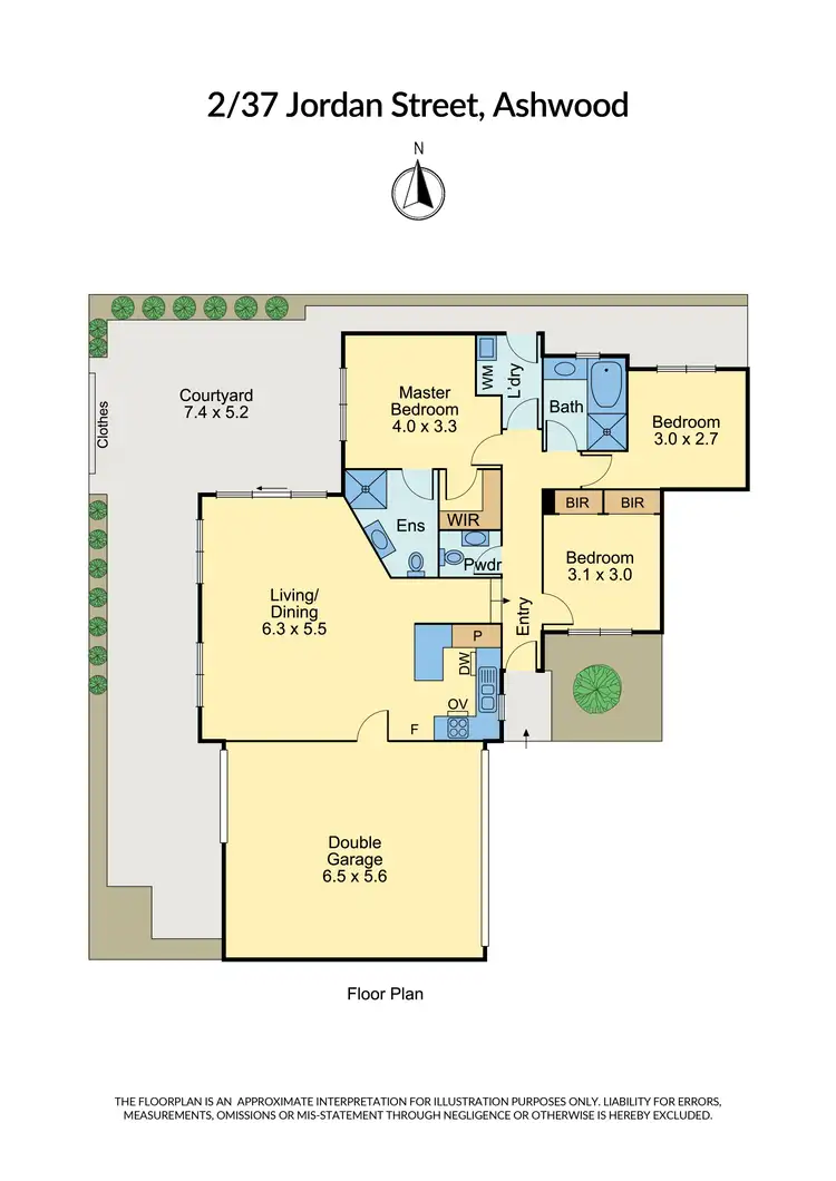Floorplan of Homely unit listing, 2/37 Jordan Street, Ashwood VIC 3147