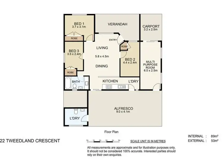 Floorplan of Homely house listing, 22 Tweedland Crescent, Beenleigh QLD 4207