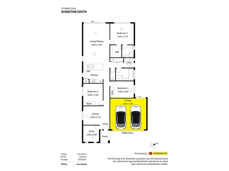 Floorplan of Homely house listing, 10 Gatley Circuit, Evanston South SA 5116