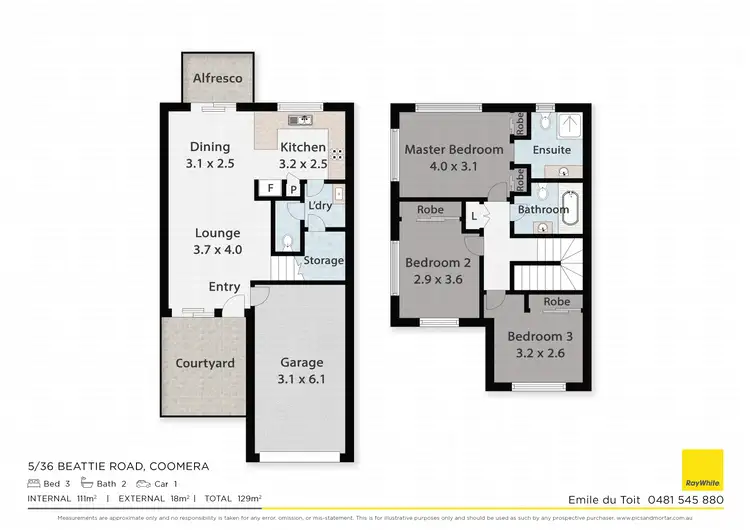 Floorplan of Homely townhouse listing, 5/36 Beattie Road, Coomera QLD 4209