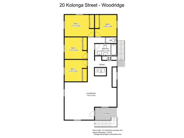 Floorplan of Homely house listing, 20 Kolonga Street, Woodridge QLD 4114