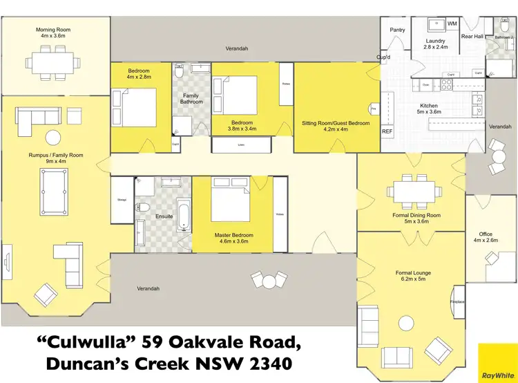 Floorplan of Homely rural property listing, 'Culwulla' 49 Oakvale Road, Tamworth NSW 2340