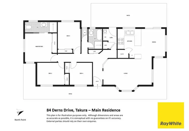 Floorplan of Homely rural property listing, 84 Derns Drive, Takura QLD 4655