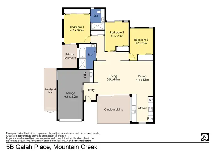 Floorplan of Homely house listing, 5B Galah Place, Mountain Creek QLD 4557