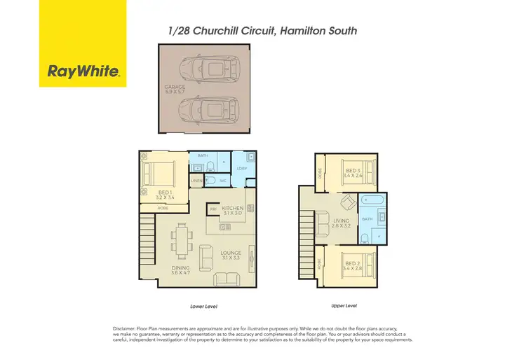 Floorplan of Homely townhouse listing, 1/28 Churchill Circuit, Hamilton South NSW 2303