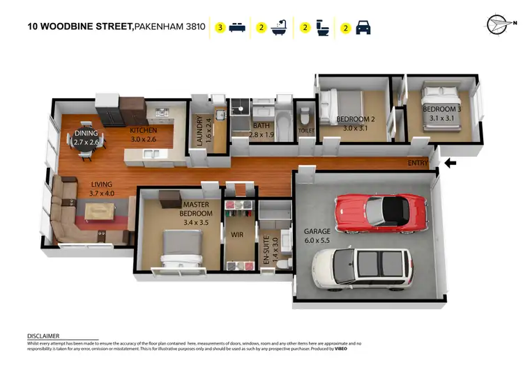 Floorplan of Homely house listing, 10 Woodbine Street, Pakenham VIC 3810