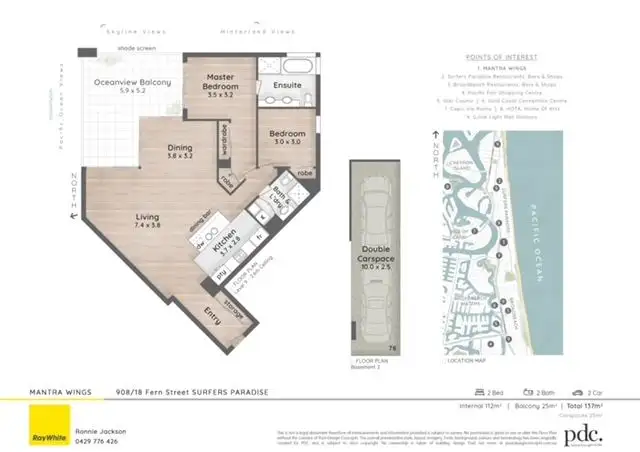 Floorplan of Homely unit listing, 908/18 Fern Street, Surfers Paradise QLD 4217