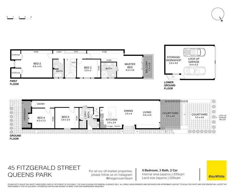 Floorplan of Homely house listing, 45 Fitzgerald Street, Queens Park NSW 2022
