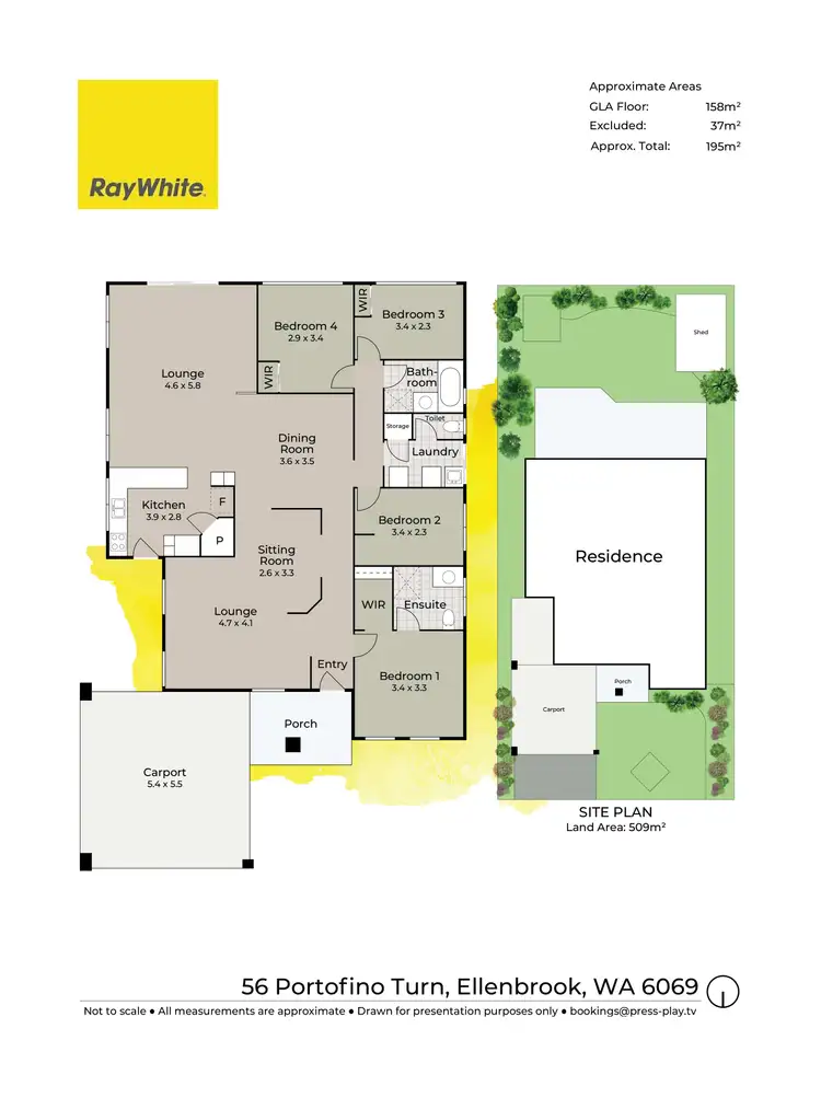 Floorplan of Homely house listing, 56 Portofino Turn, Ellenbrook WA 6069