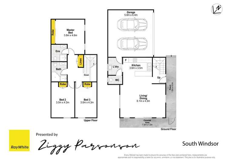 Floorplan of Homely semi-detached listing, 1/190 Mileham Street, South Windsor NSW 2756