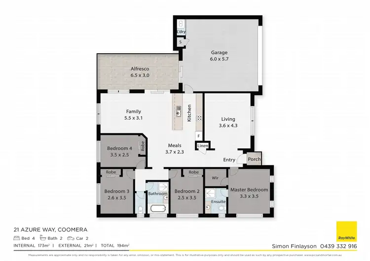 Floorplan of Homely house listing, 21 Azure Way, Coomera QLD 4209
