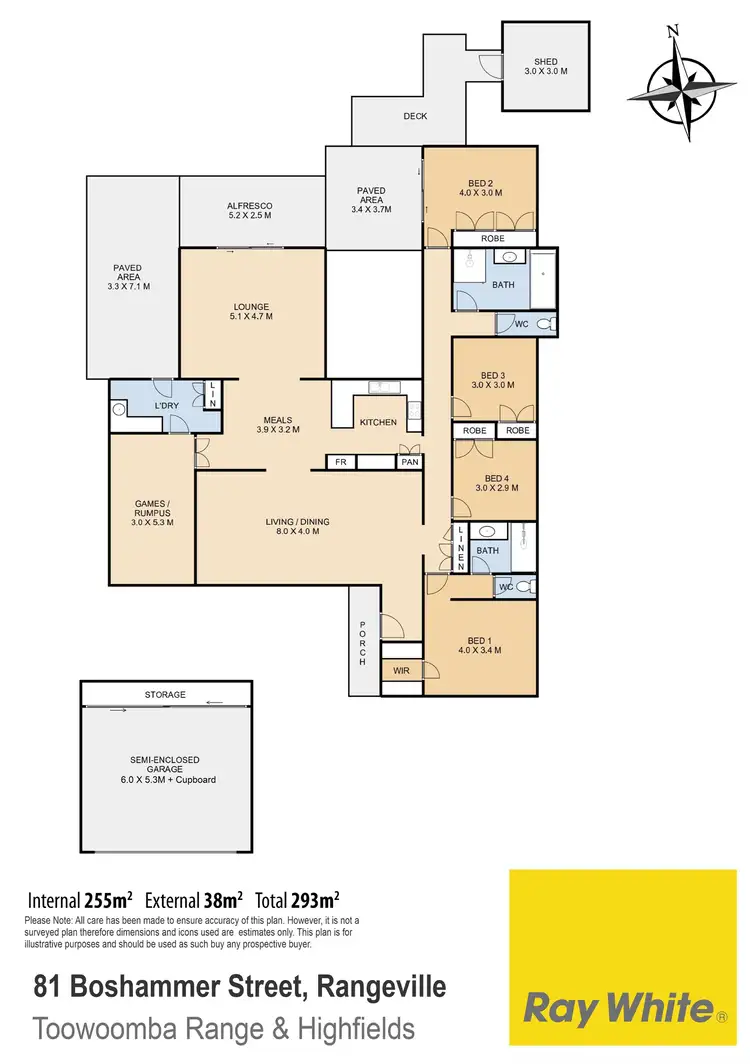 Floorplan of Homely house listing, 81 Boshammer Street, Rangeville QLD 4350