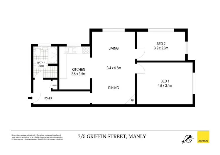 Floorplan of Homely apartment listing, 7/5 Griffin Street, Manly NSW 2095
