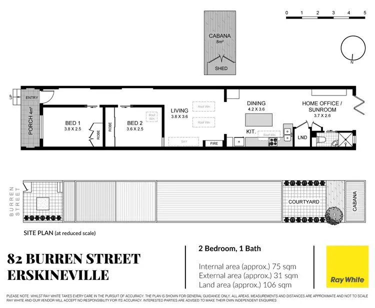 Floorplan of Homely house listing, 82 Burren Street, Erskineville NSW 2043