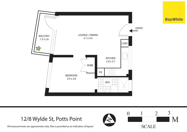 Floorplan of Homely apartment listing, 12/8 Wylde Street, Potts Point NSW 2011
