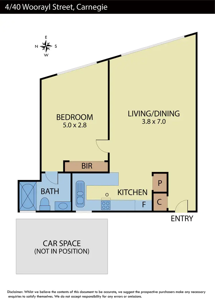 Floorplan of Homely apartment listing, 4/40 Woorayl Street,, Carnegie VIC 3163