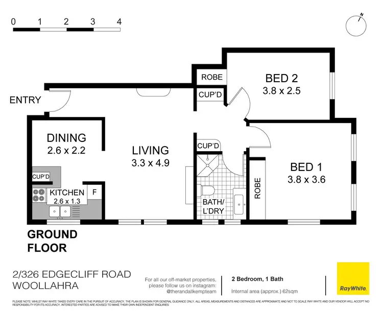 Floorplan of Homely apartment listing, 2/326 Edgecliff Road, Woollahra NSW 2025