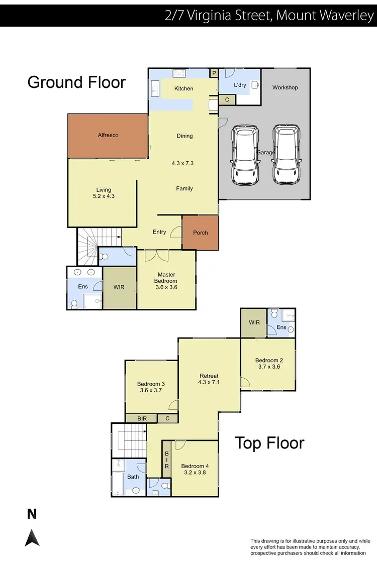 Floorplan of Homely townhouse listing, 2/7 Virginia Street, Mount Waverley VIC 3149