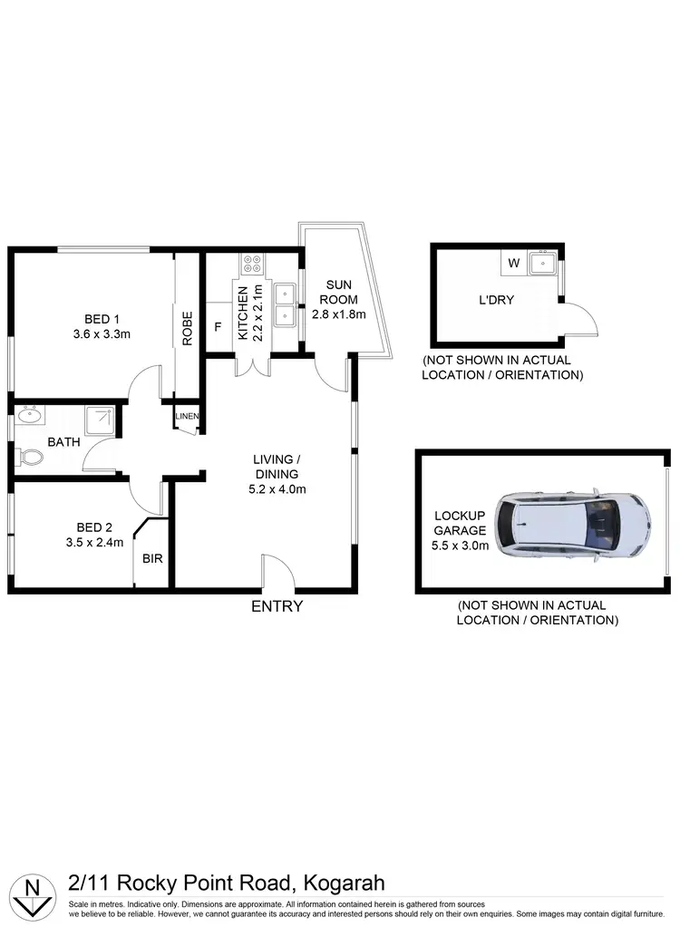 Floorplan of Homely unit listing, 2/11 Rocky Point Road, Kogarah NSW 2217