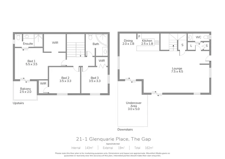Floorplan of Homely townhouse listing, 21/1 Glenquarie Place, The Gap QLD 4061