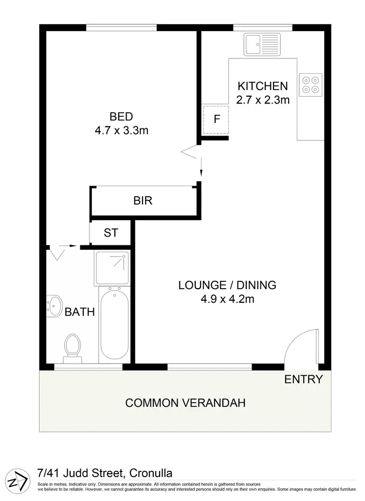 Floorplan of Homely unit listing, 7/41 Judd Street, Cronulla NSW 2230