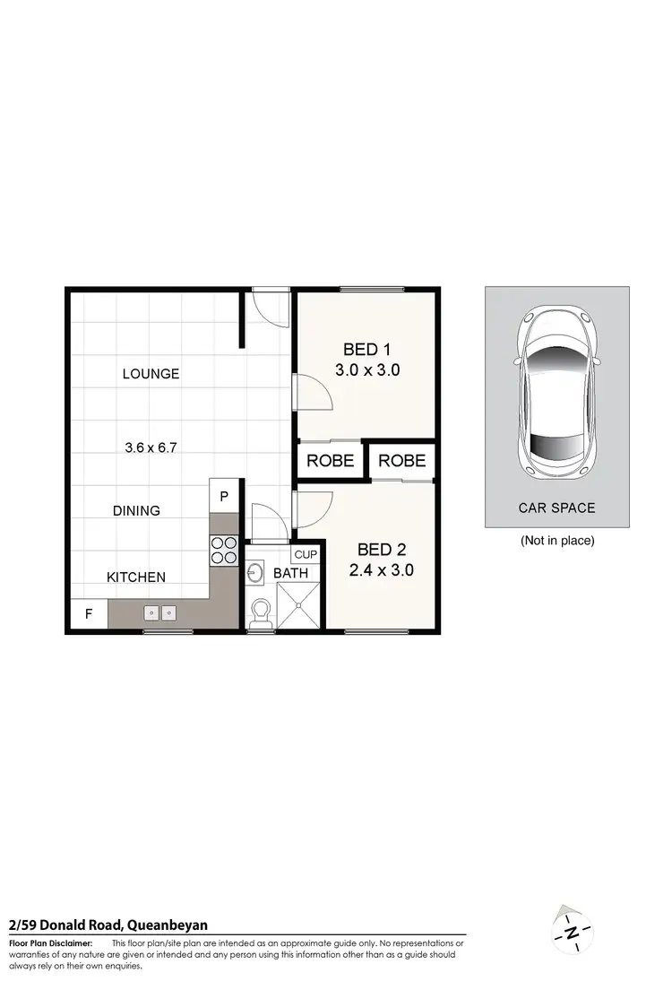 Floorplan of Homely townhouse listing, 2/59 Donald Road, Karabar NSW 2620