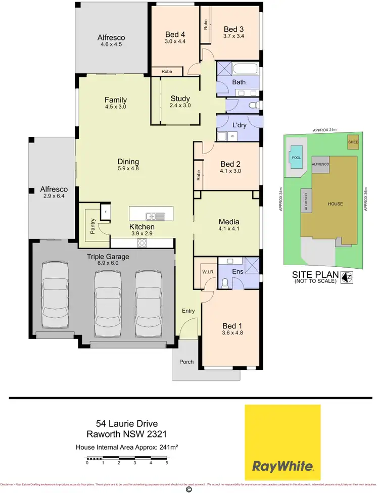 Floorplan of Homely house listing, 54 Laurie Drive, Raworth NSW 2321