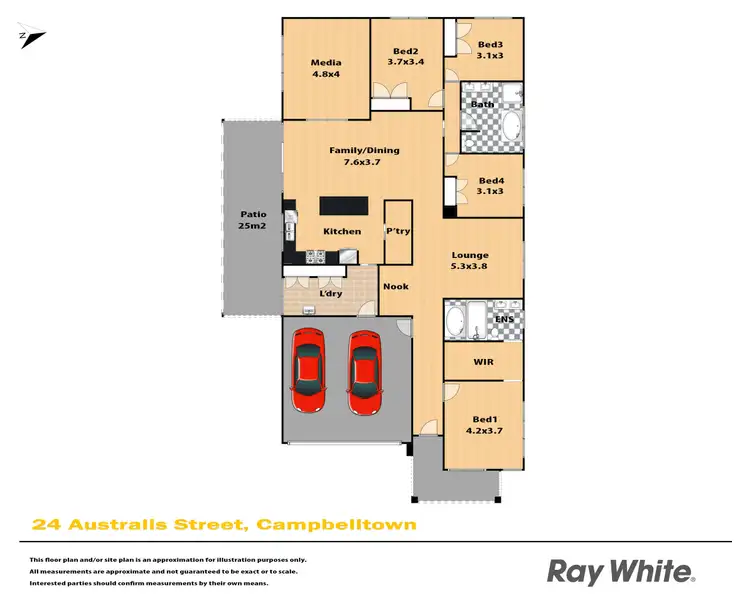 Floorplan of Homely house listing, 24 Australis Street, Campbelltown NSW 2560