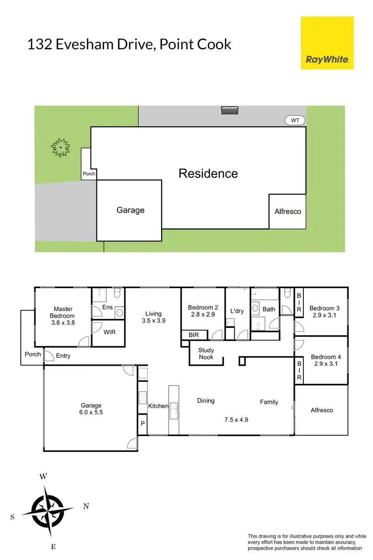 Floorplan of Homely house listing, 132 Evesham Drive, Point Cook VIC 3030