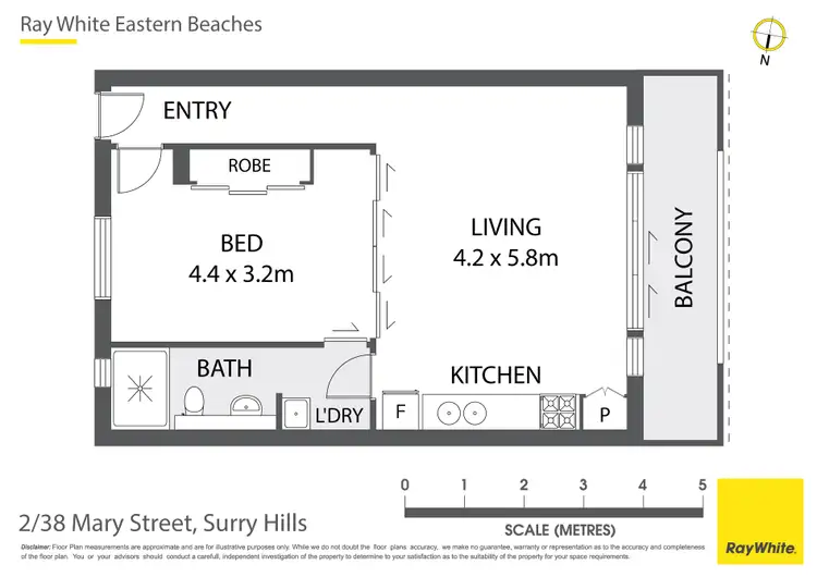 Floorplan of Homely apartment listing, 2/38 Mary Street, Surry Hills NSW 2010