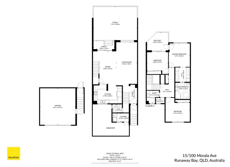 Floorplan of Homely townhouse listing, 15/100 Morala Avenue, Runaway Bay QLD 4216
