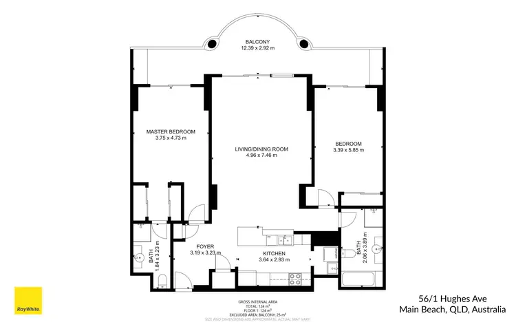 Floorplan of Homely apartment listing, 56/1 Hughes Avenue, Main Beach QLD 4217